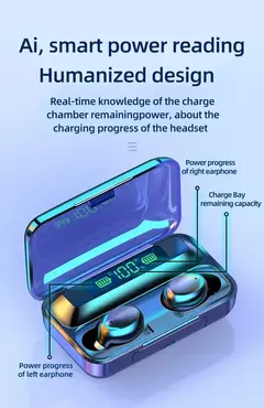 F9 fones de ouvido sem fio bluetooth estéreo esporte à prova dwireless água r na internet