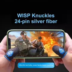 Jogo Touch Screen Finger Sleeve, Respirável Gaming Fingertips para PUBG, Luvas - MODERNO TECH