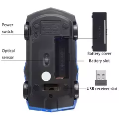 Super carro mouse sem fio 2.4g aparência legal peso leve portátil 1200dpi emit