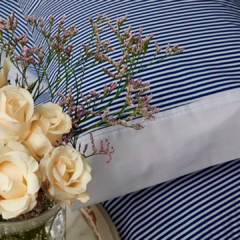 Sábanas Cannon Raya Azul - La Cortineria Deco