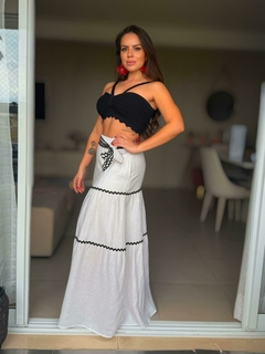 Saia 100% Linho Paula