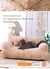 Sofá pet luxo de pelúcia Super macio, quente Cat Bed, destacável