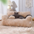 Sofá pet luxo de pelúcia Super macio, quente Cat Bed, destacável