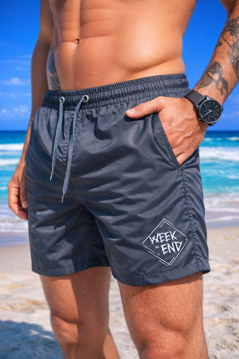Short de baño - Chill (Gris) - - comprar online