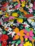 SILK CETIM LIGTH PRINT - (100% SEDA; Larg. 1.35) NIGHT FLOWER na internet