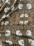 SILK CREPE CHINE (100% SEDA LARG1,30 ) - FLORAL DECOR MARROM na internet