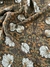 SILK CREPE CHINE (100% SEDA LARG1,30 ) - FLORAL DECOR MARROM - comprar online