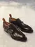 Fivela de cinto marrom decorado sapatos masculinos penetração em couro genuíno - comprar online