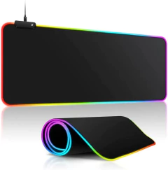 Mouse pad para gamer, mouse rápido, led, 7 linhas rgb, 300mm x 800mm na internet