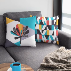 Kit 27029 4 Capas de Almofadas Decorativas 45x45cm c/Zíper