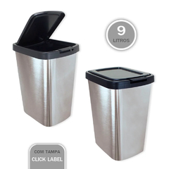 Lixeira Cesto 9 Litros com Tampa Click