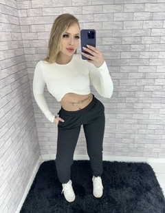 Cropped Poliamida Manga Longa
