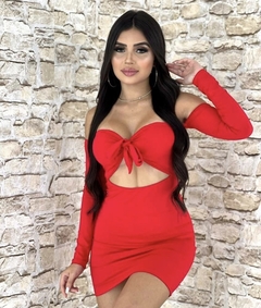 Vestido Poliamida Manga Longa