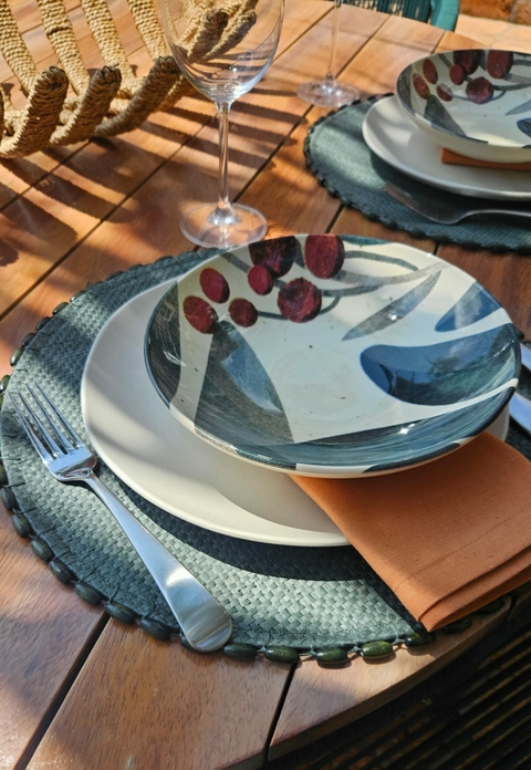 Jogo Americano Carta verde militar 38cm.