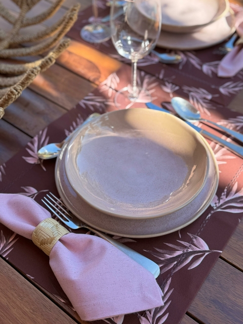 Guardanapo em Linho Rosa.