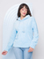 Moletom C/ Estampa Lisa de Pelúcia Fashion Casaco Feminino Moderno P/ Inverno e