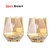 Âmbar/cinza esfumaçado/sete núcleos/hexágono transparente pote de vidro casa