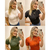 Blusa feminina manga curta gola alta malha canelada promoção lançamento
