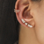 Brincos femininos boêmios sem piercing de cristal, brincos de punho de orelha c - comprar online