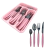 Jogo De Talheres Faqueiro Aço Inox Com Gaveteiro - Rosa
