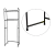 Estante para Banheiro com 2 níveis - Preto Fosco