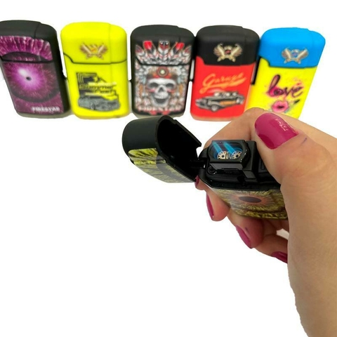 Isqueiro Maçarico Firestar Ilustrado - Com duas chamas