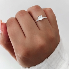 Anillo cubic corazon PLATA 925
