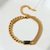 Pulseira elo com cristal Sophia em Ouro 18K - comprar online