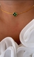 Colar Choker Trevo verde