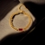 Pulseira elo com cristal Sophia em Ouro 18K