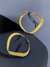Argola geométrica grande em Ouro 18k - DestaQ Acessórios