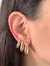 Trio de Argolas Gota com fecho click em Ouro 18K