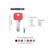 CHAVE YALE VIRGEM PADO D682 CABECA PLASTICA COLORIDA - A - comprar online