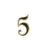 NUMERO 5 PRETO COM DOURADO - EMAVE