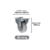 RODIZIO INOX FIXO 6 POLEGADAS FL 612 NT 170KG - SCHIOPPA na internet