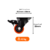 RODIZIO GIRATORIO 1.5/8" COM FREIO DE PVC LARANJA 40KG - AJAX na internet