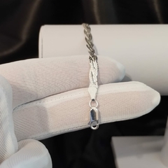 PULSEIRA LUXUOSA TRANÇADA 3 FIOS PRATA 925 - loja online