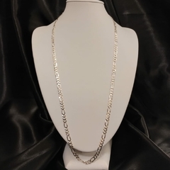 CORRENTE FIGARO/GRUMET ELO 3x1 4MM 60 CM EM PRATA 925 - comprar online