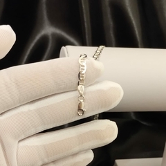 PULSEIRA ITALIANA PIASTRINE 4MM EM PRATA 925 - loja online