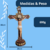 CRUCIFIXO DE MESA EM RESINA 40CM COM MEDALHA SÃO BENTO - São Miguel Arcanjo Artigos Religiosos | Encontre as melhores imagens de fé e devoção