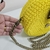 Bolsa redonda amarelo - Crochê da Rosa