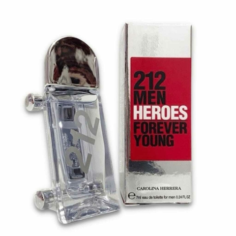 MINIATURA CAROLINA HERRERA 212 MEN HEROES FOREVER YOUNG 7ML