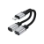 Adaptador Hrebos LightNing Para LightNing + Fone P2 - HS 228 Preto/Prata