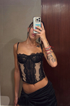 Corset kendall negro y nude - efvo o transf $57.000