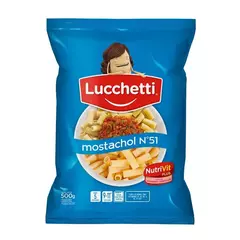 Fideos mostacholes N51 Lucchetti rayado 500 g.