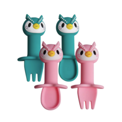 Cubiertos Búho silicona - comprar online