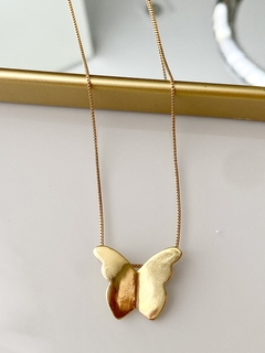 CORDÃO BORBOLETA DOURADO 45CM