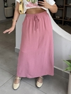 Saia longa lisa com bolso