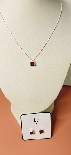 Conjunto quadrado vermelho