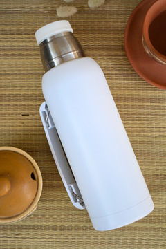 Termo 1L con manija blanco - comprar online